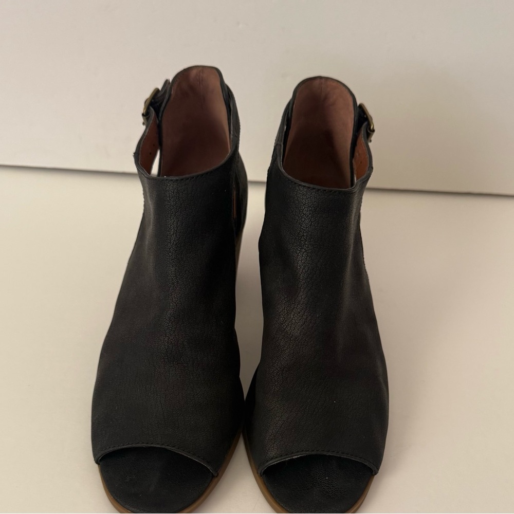 Lucky Brand Barimo Open Toe Leather Bootie Size 8 - Picture 4 of 8